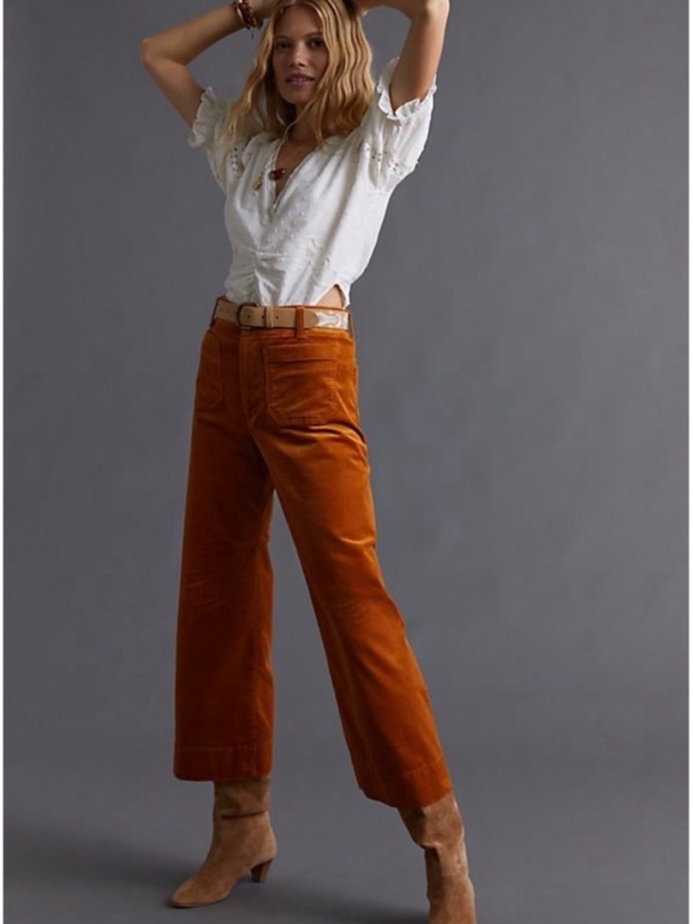 Maeve by Anthropologie 'The Colette' Corduroy Pants in Cedar